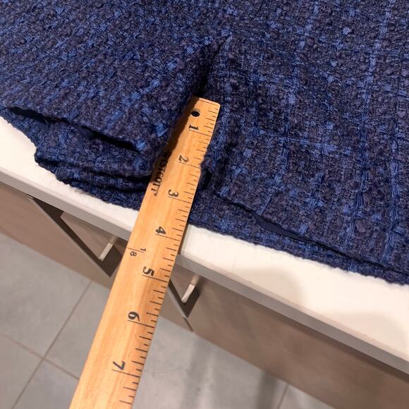 NEW Anine Bing Navy Blue Tweed High Rise Shorts Sz XS - Picture 6 of 7